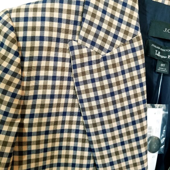 NWT – J Crew Women's Plaid Italian Stretch Wool Blazer – Tollegno 1900 – 8 TALL - Picture 5 of 14